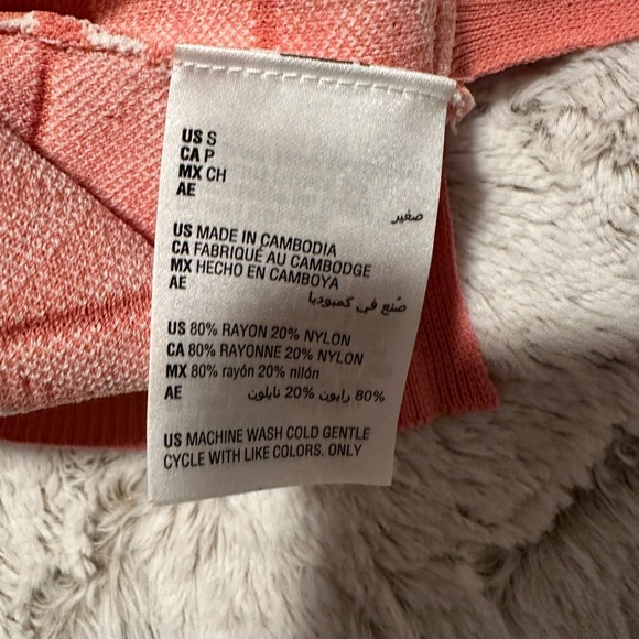 Alfani Coral Chevron Herringbone Pullover Knit Top - Picture 2 of 10